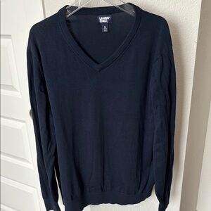 Lands' End Men's Navy V Neck Sweater size XL